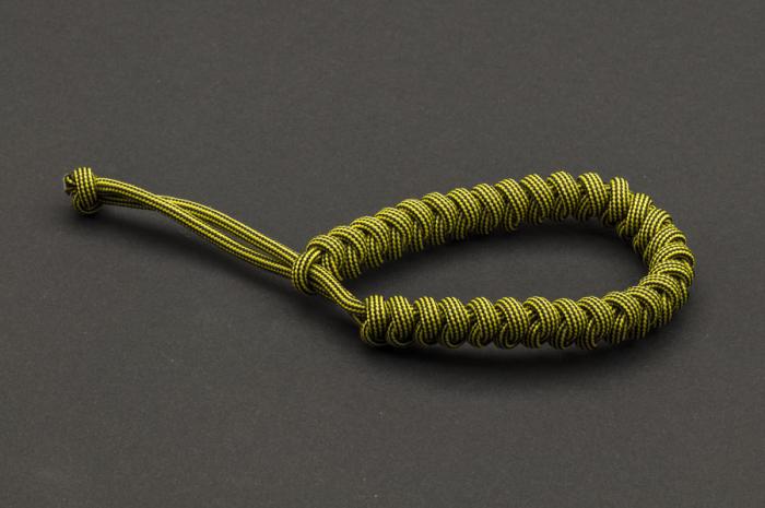 Paracord 550, Sofit Yellow Black Stripe (meter)