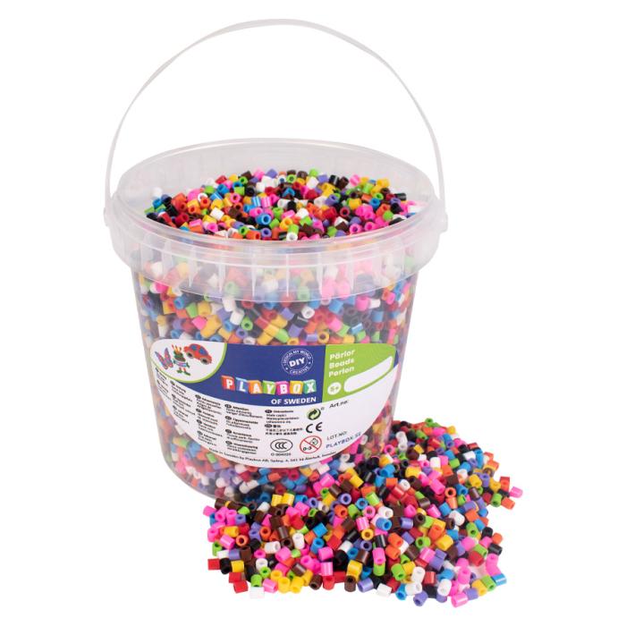 Rörpärlor midi 5 mm, 10-Färgmix (10000 st)