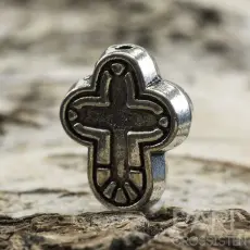 Metallpärla Kors 14x11 mm, Antiksilver (st)