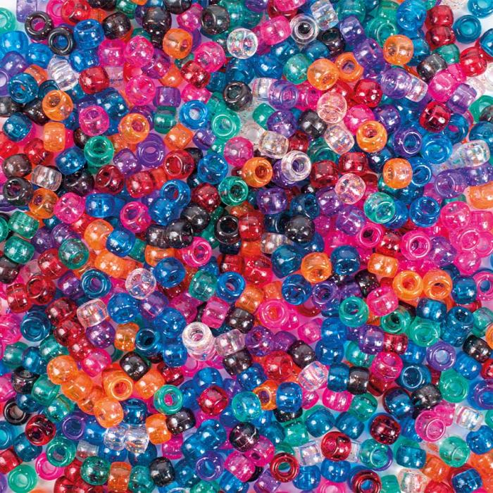 Kongopärlor 9 mm, Glitter (1000 st)