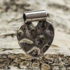 H&auml;nge Hj&auml;rta 25x20 mm, Antiksilver (st)
