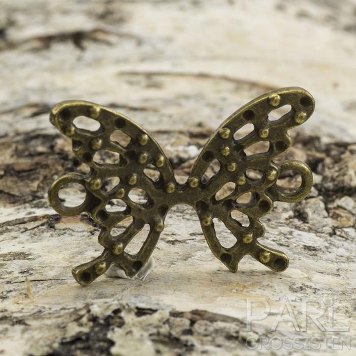 Connector Fjäril 19x28 mm, Antikbrons (st)