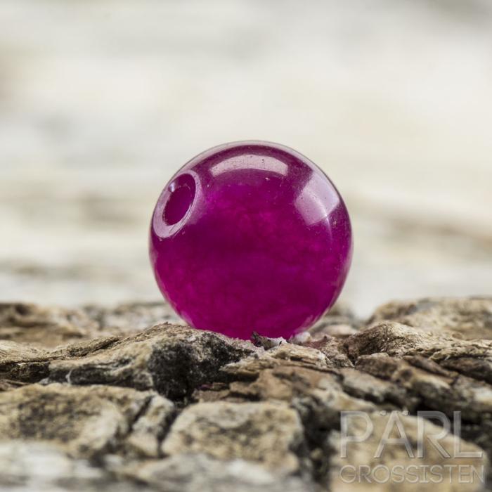 Pärla Malaysia jade 6 mm, Vinröd (10st)