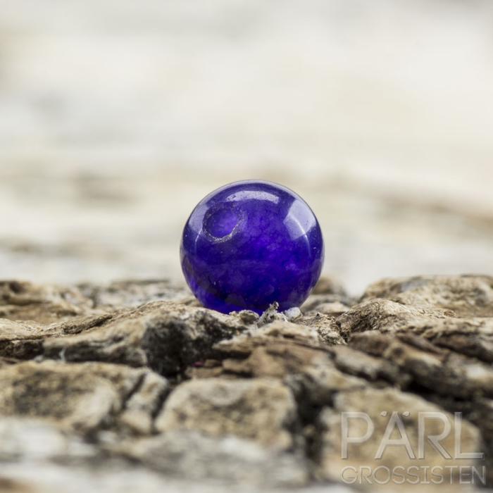 Pärla Malaysia jade 4 mm, Mörklila (10st)