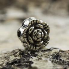 Mellandel Blomma 7 mm, Antiksilver (10st)