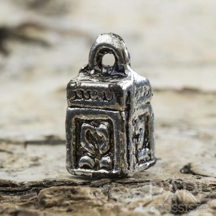Berlock Kub 10x6 mm, Antiksilver (10st)