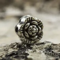 Mellandel Blomma 7 mm, Antiksilver (10st)