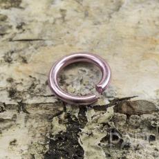 Aluminiumring öppningsbar 10mm, Rosa (25st)