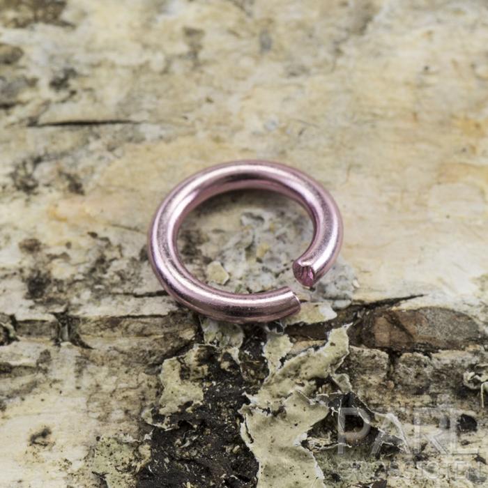 Aluminiumring öppningsbar 10mm, Rosa (25st)