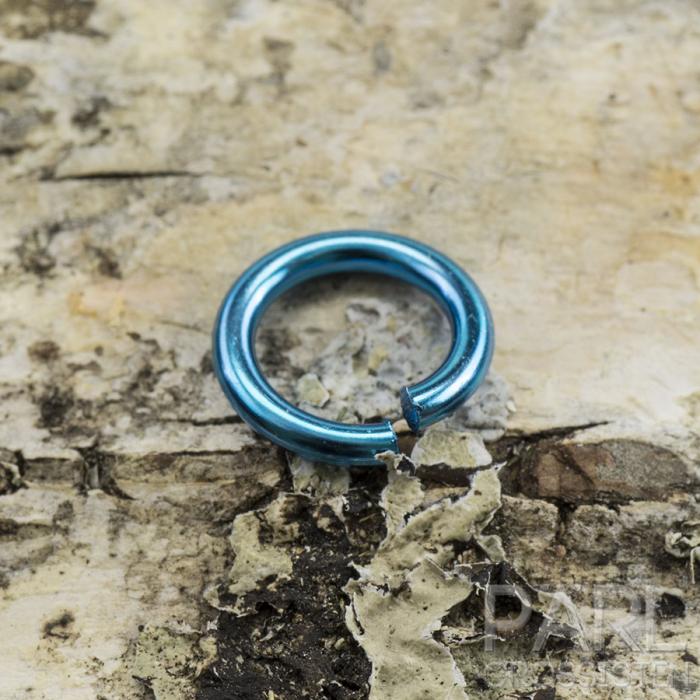 Aluminiumring öppningsbar 10mm, Blå (25st)
