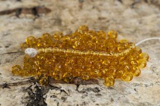 Seed Beads transparent 2,6 mm, Bärnsten (20g)