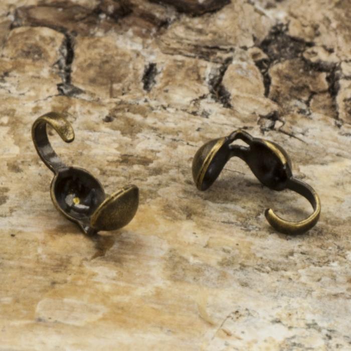 Knutgömma 3 mm, Antikbrons (50st)
