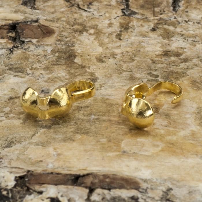 Knutgömma 3 mm, Guldfärg (50st)