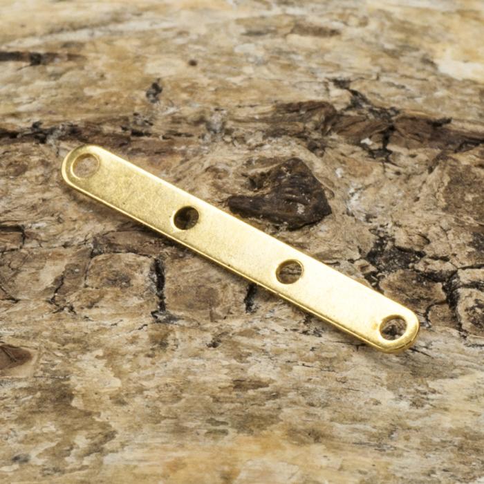Avdelare 4-hålig rak 27 mm, Guldfärg (10st)