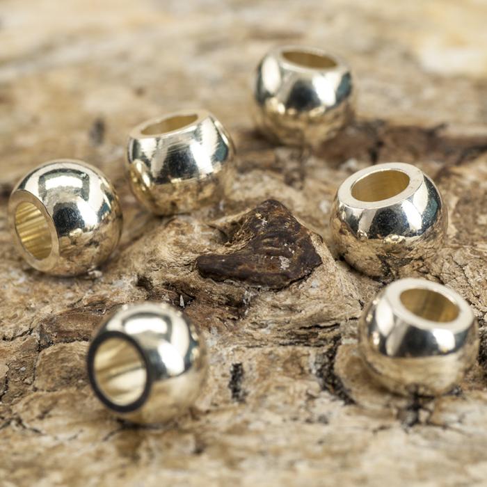 Metallpärla 6x4 mm, Silverfärg (10st)