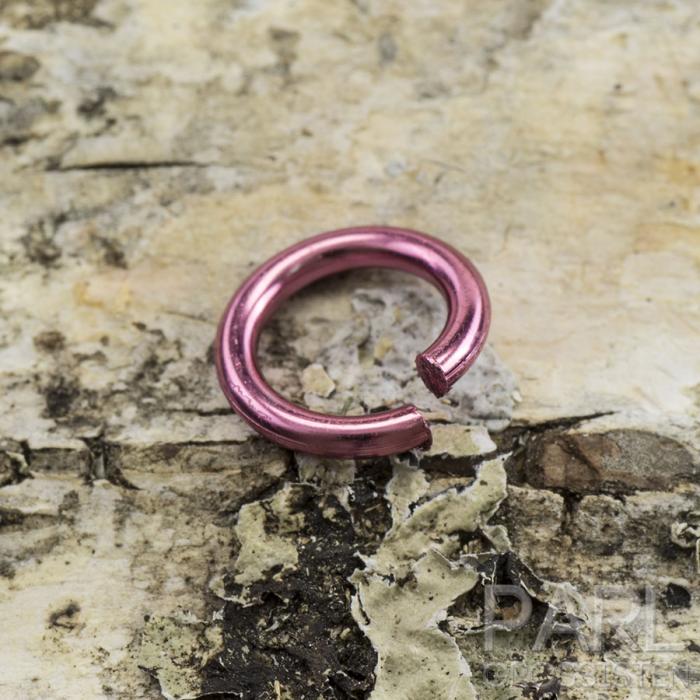 Aluminiumring öppningsbar 10mm, Cerise (25st)