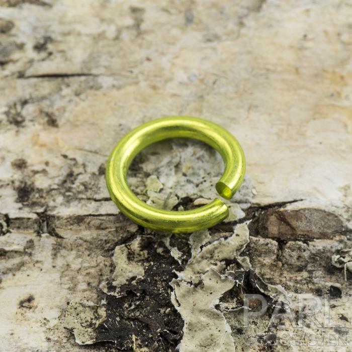 Aluminiumring öppningsbar 10mm, Ljusgrön (25st)