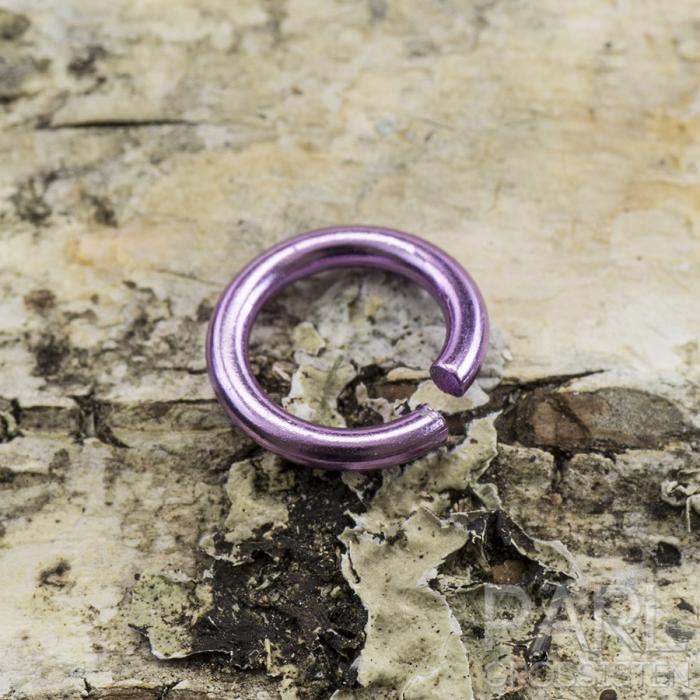 Aluminiumring öppningsbar 10mm, Ljuslila (25st)