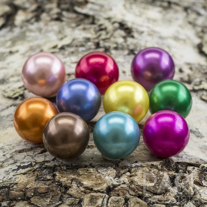 Akrylkula utan hål 12 mm, Metallicmix (10st)