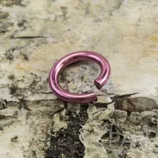 Aluminiumring öppningsbar 10mm, Cerise (25st)