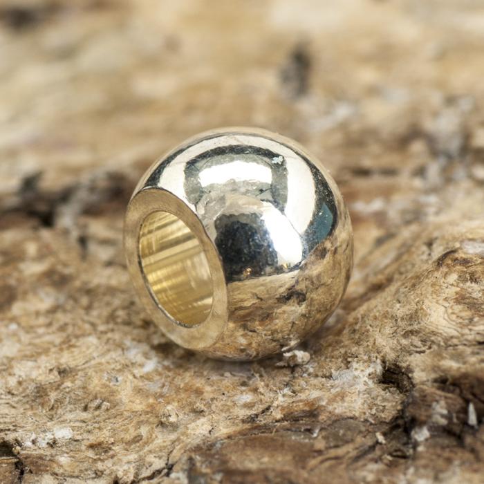 Metallpärla 6x4 mm, Silverfärg (10st)