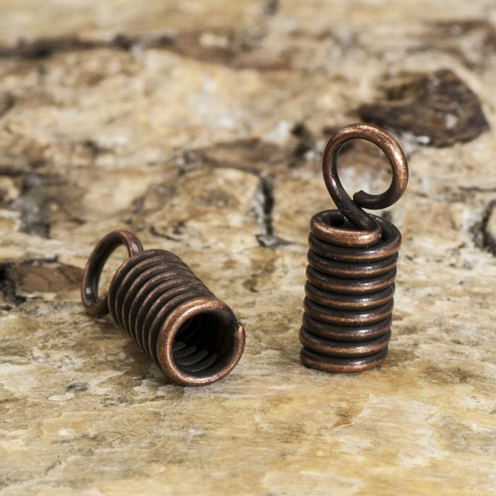 Avslut Spiralhylsa 4x11 mm, Antikkoppar (20st)
