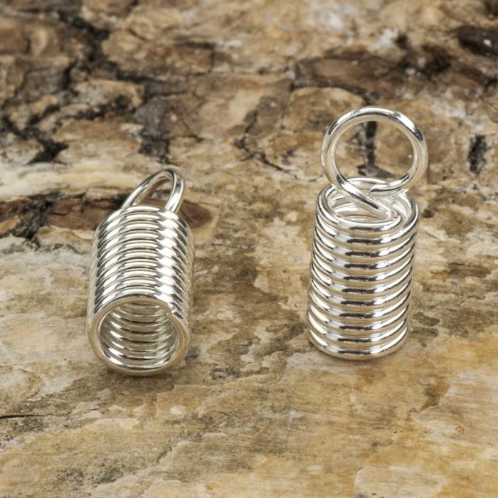 Avslut Spiralhylsa 5x13 mm, Silverfärg (20st)