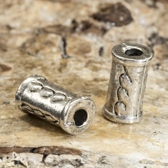 Mellandel Rör 10x5 mm, Antiksilver (4st)