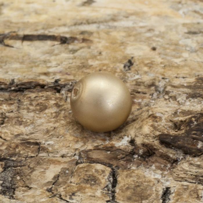 Vaxad glaspärla matt 6 mm, Beige (40st)
