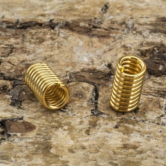 Mellandel Spiral 4x7 mm, Guldfärg (20st)