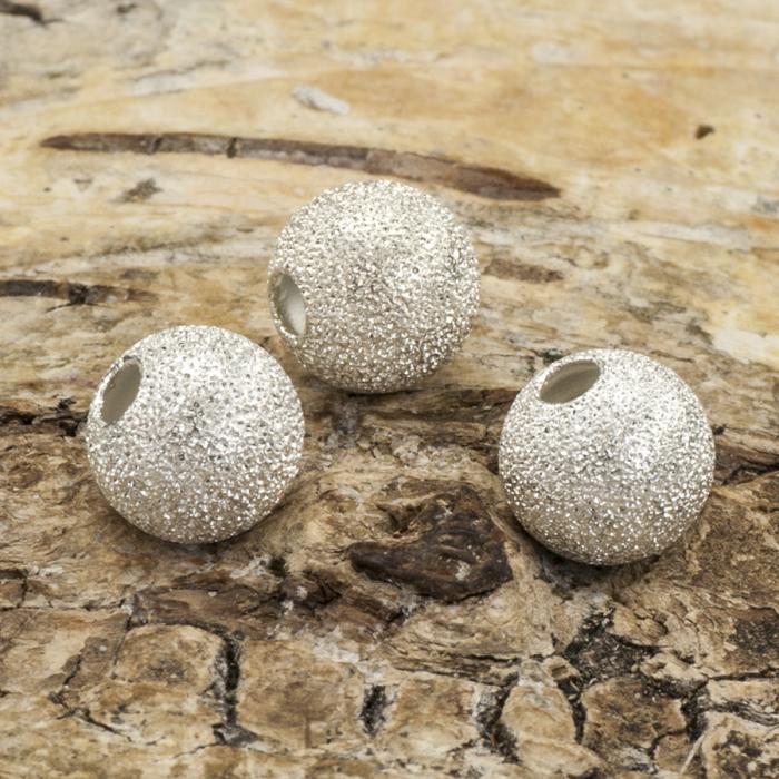 Stardustpärla metall 8 mm, Silverfärg (10st)