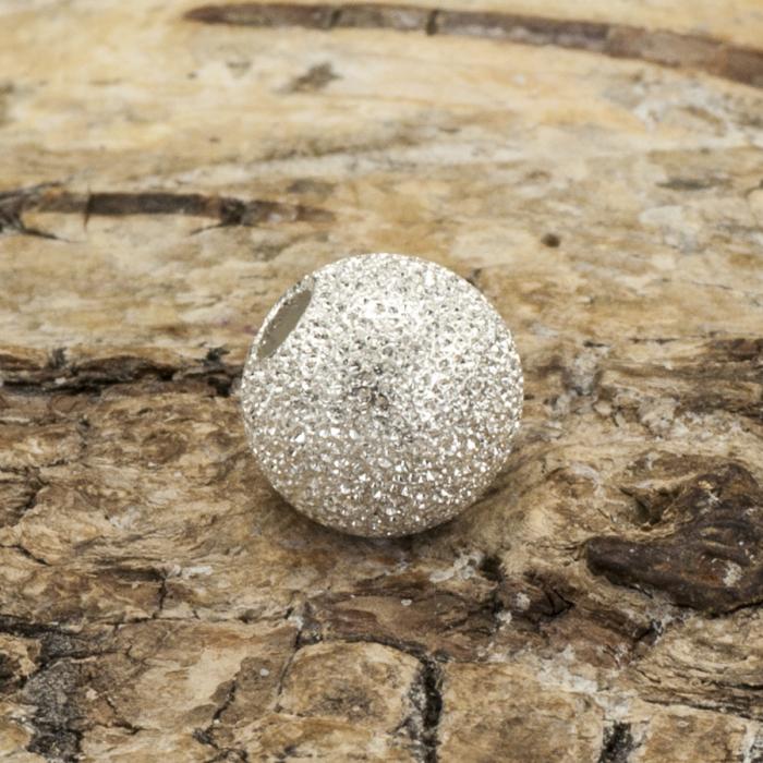 Stardustpärla metall 8 mm, Silverfärg (10st)