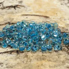 Farfalle transparent 3x6 mm, Ljusblå (15g)