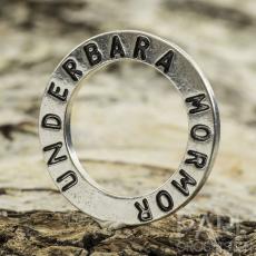 Budskapsring "UNDERBARA MORMOR" 23 mm, Antiksilver (st)