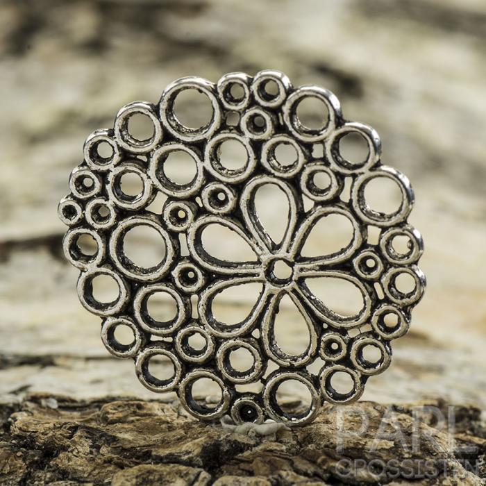 Connector Cirkel 23 mm, Antiksilver (4st)