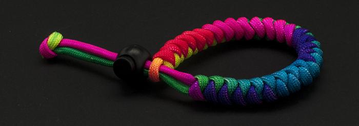 Paracord Rainbow, 4 mm, Flerfärgad (meter)