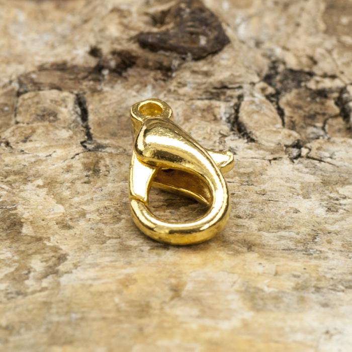 Lås Karbinhake 7x13 mm, Guldfärg (10st)