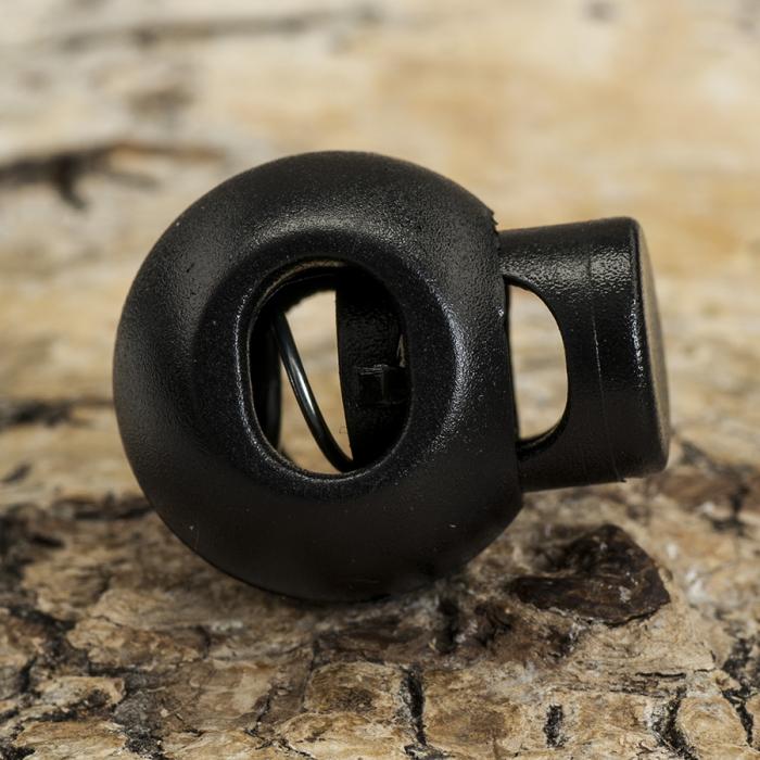 Dragsko 1 hål 14x22 mm, Svart (4st)