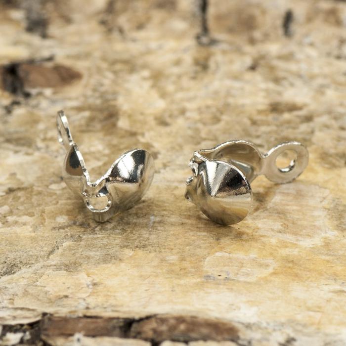 Knutgömma 4x8 mm, Platinafärg (40st)