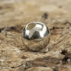 Rund metallpärla 4 mm, Silverfärg (30st)
