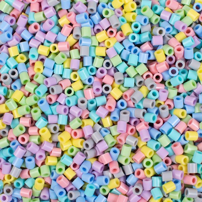 Rörpärlor midi 5 mm, Pastellmix (10000 st)