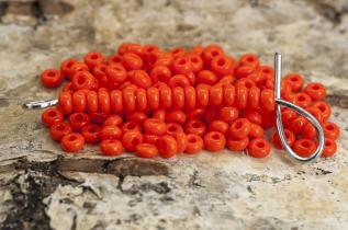 Seed Beads opak 2,6 mm, Mörk orange (20g)