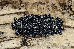 Seed Beads opak iris 2,6 mm, Svart (20g)