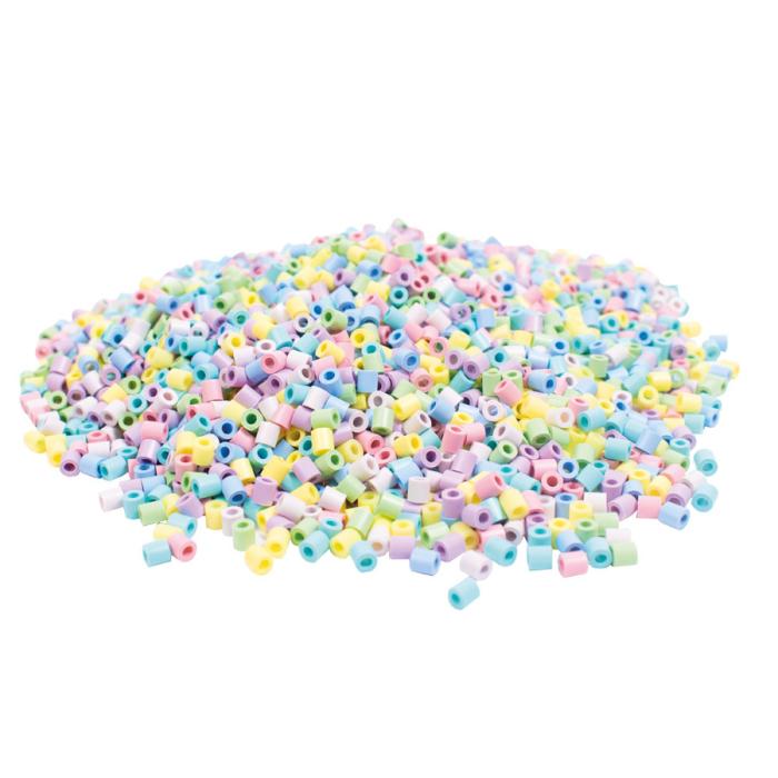 Rörpärlor midi 5 mm, Pastellmix (10000 st)