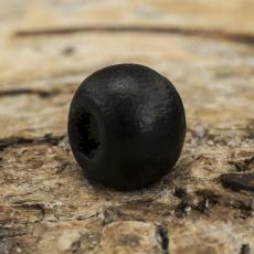 Träpärla 8x7 mm, Svart (40st)