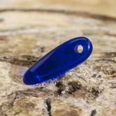 Hänge droppe glas 3,2x10 mm, Mörkblå (20st)