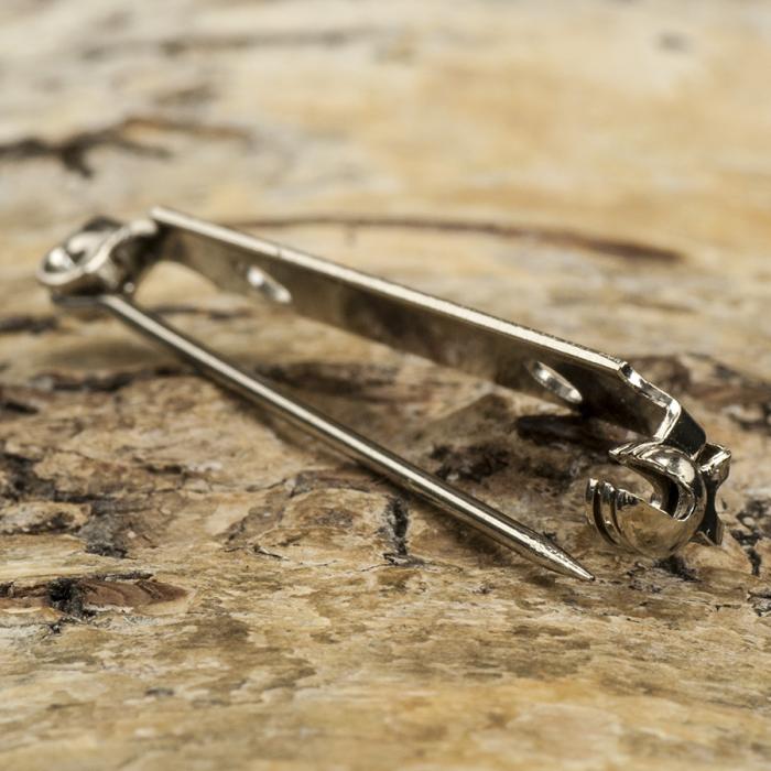 Broschnål 38x5 mm, Silverfärg (5st)