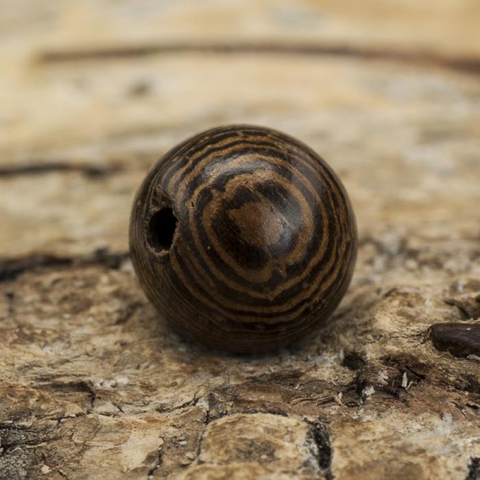 Träpärla 8 mm, Kokosbrun (30st)