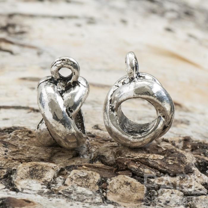 Berlockhållare Kryss 11,5x8,5 mm, Antiksilver (5st)