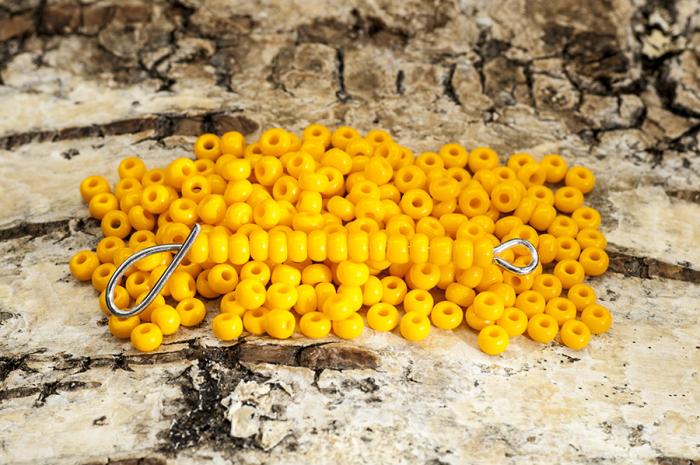 Seed Beads opak 2,6 mm, Ljus orange (20g)